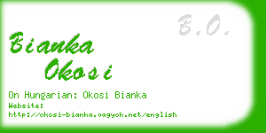 bianka okosi business card